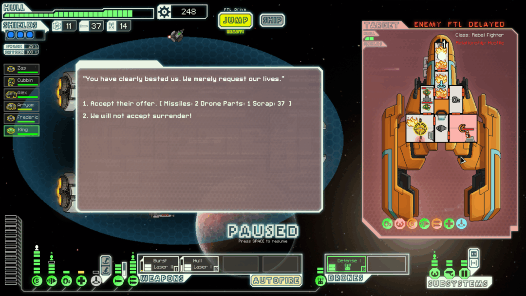 Capture d'écran de Faster Than Light : Advanced Edition