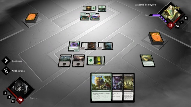 L'interface de Magic 2015 : duel of the planeswalker